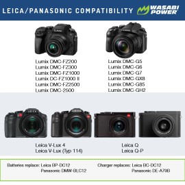 Wasabi Power Battery (2-Pack) and Charger for Leica BP-DC12