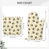 MIFSOIAVV Happy Busy Bees Oven Mitts and Pot Holders Sets