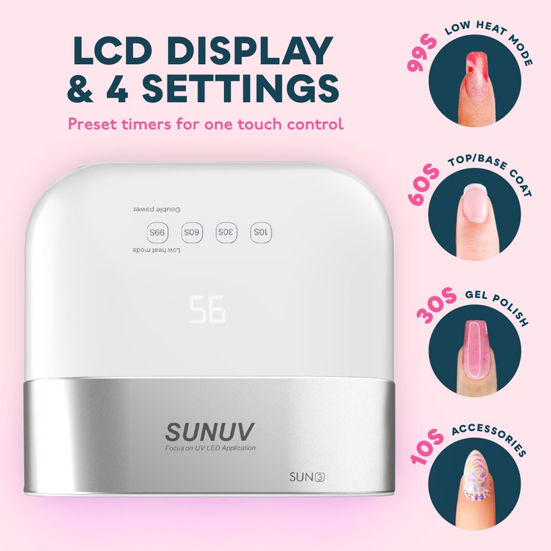 SUNUV SUNUV Led Nail Lamp, 48W Professional Nail Dryer for