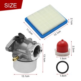 Anxingo 799868 Carburetor with Air Filter Spark Plug Gasket Replacement for B&S 497314 497347 497586 498170 498254 498255 498966 698444