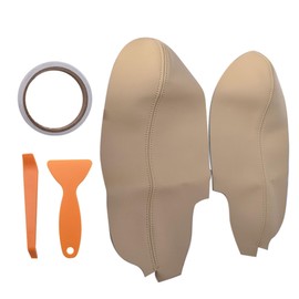 marddpair Beige Leather Door Panel Insert Cards Cover Synthetic Padded Door Panel Insert Cards Replacement for Acura TSX 2009-2014