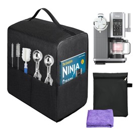 Ice Cream Machine Dust Cover for Ninja NC701 Swirl by CREAMi Ice Cream and 16oz Soft Serve Maker, Heat-Resistant Waterproof 600D Dust Cover with Storage Bag, 1 Microfiber Cloth (Random Color)