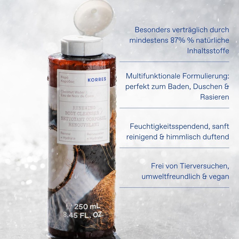 KORRES Blue Sage Revitalising Shower Gel for Men with Active