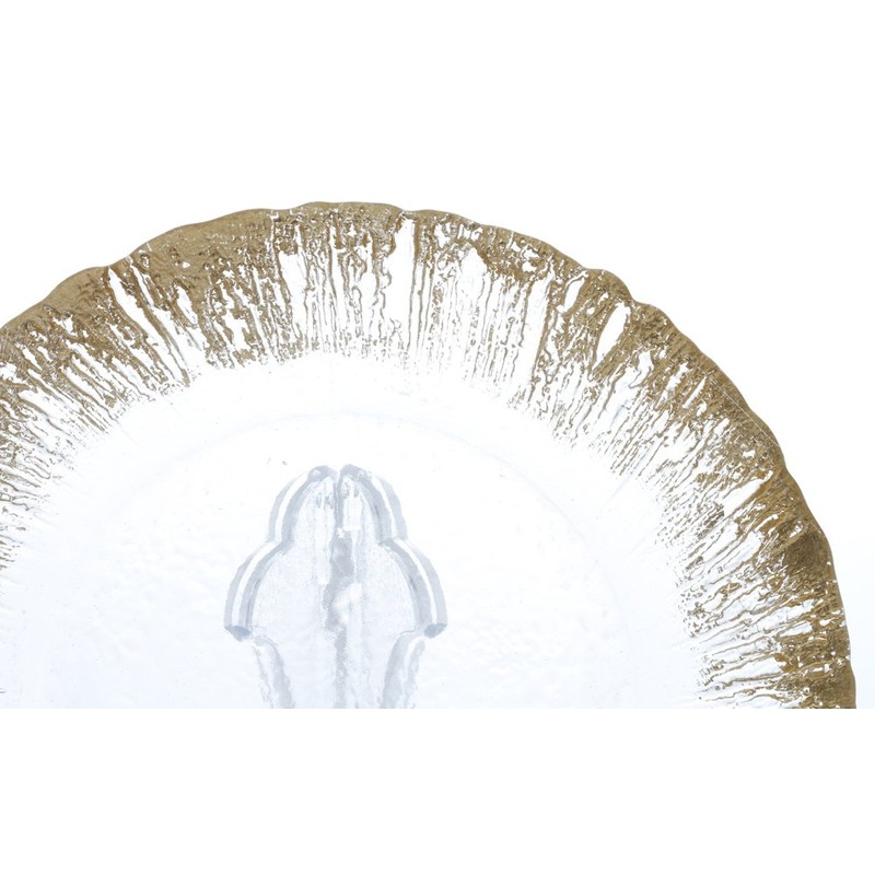 Vetro Felice 349122P Medium Plate Western Tableware Plate, Gold, 8.5