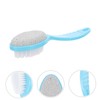 minkissy Natural Double-sided Foot Scrub Stone Brush Plastic Handle Callus