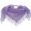 GFM Summer Triangle Scarf with Lace and Tassels (TRI-C) (TRI-85-Li-Lilac)