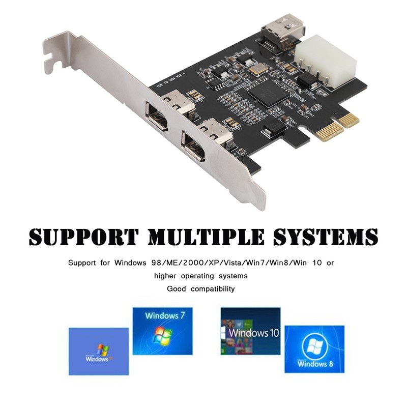 PCI -E 1X to 3-port 1394A (2 out of 1)