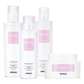 Delikit 입큰 델리킷 엑스트라 모이스트 4종세트 (스킨+로션+에센스+크림) /발효성분+고보습+미백+주름개선 Large Delikit Extra Moist 4-Piece Set (Skin Toner+Lotion+Essence+Cream) / Fermented Ingredients+High Hydration+Whitening+Anti-Wrinkle