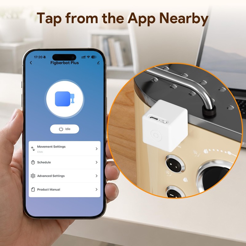 ORYZIC Fingerbot Plus Zigbee Smart Button Switch Pusher, Zigbee Hub