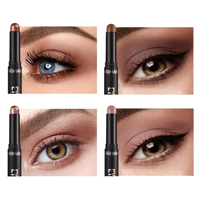8 Colors Glitter Eyeshadow Stick, 8 Counts Highlighter Eye Shadow