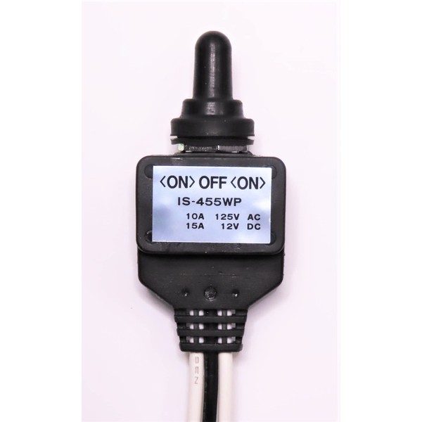 Waterproof Toggle Switch ON -OFF-ON IS-455WP (Hex Nuts, Waterproof Cap, Rubber Gasket Included)