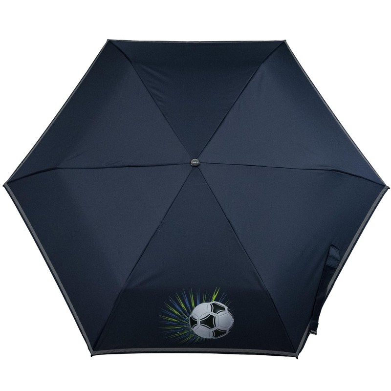 Knirps children's compact umbrella with reflective trim.