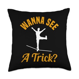 Slackline Enthusiast Essentials Gear Accessories Throw Pillow