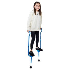 Flybar Maverick Walking Stilts for Kids - 5 Adjustable Height’s, Sturdy, Easy Assembly, Wide Non-Slip Rubber Bottom Tip, Foam Grips, Outdoor Toys for Kids 5+, 190 lbs