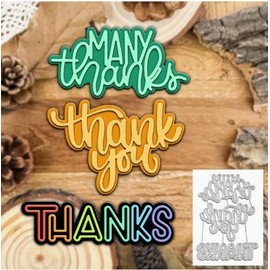 Christmas Elegant Thank You Metal Die Cuts,Spring Sunflower Frame Leaf Cutting Dies Cut Stencils for DIY Scrapbooking Album Decorative Embossing Paper Dies for Card Making