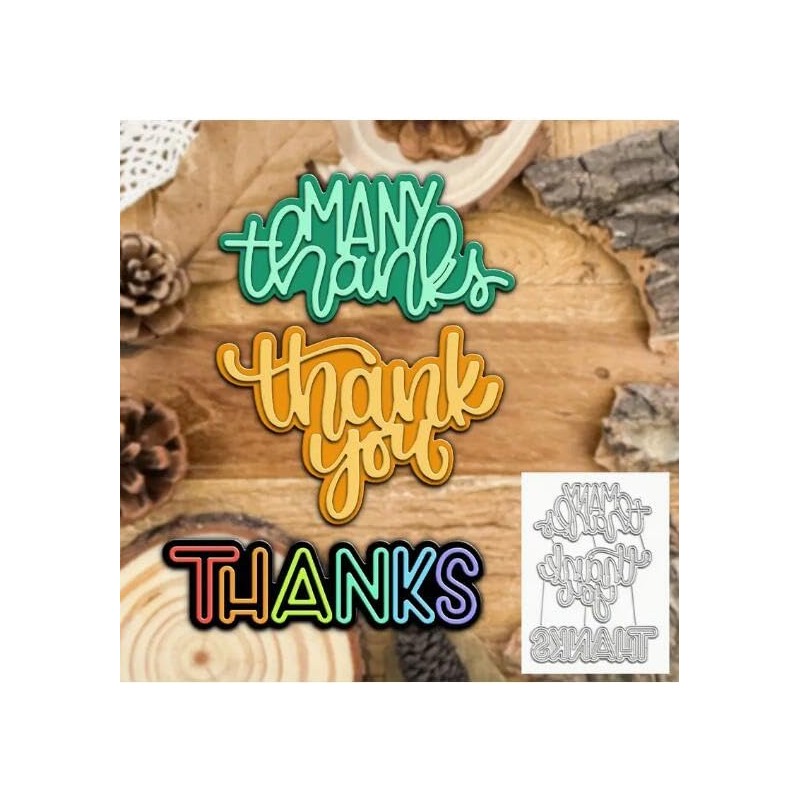 Christmas Elegant Thank You Metal Die Cuts,Spring Sunflower Frame Leaf