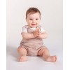 Lil cactus Baby Boys and Girls Gray Gingham Bubble Romper,