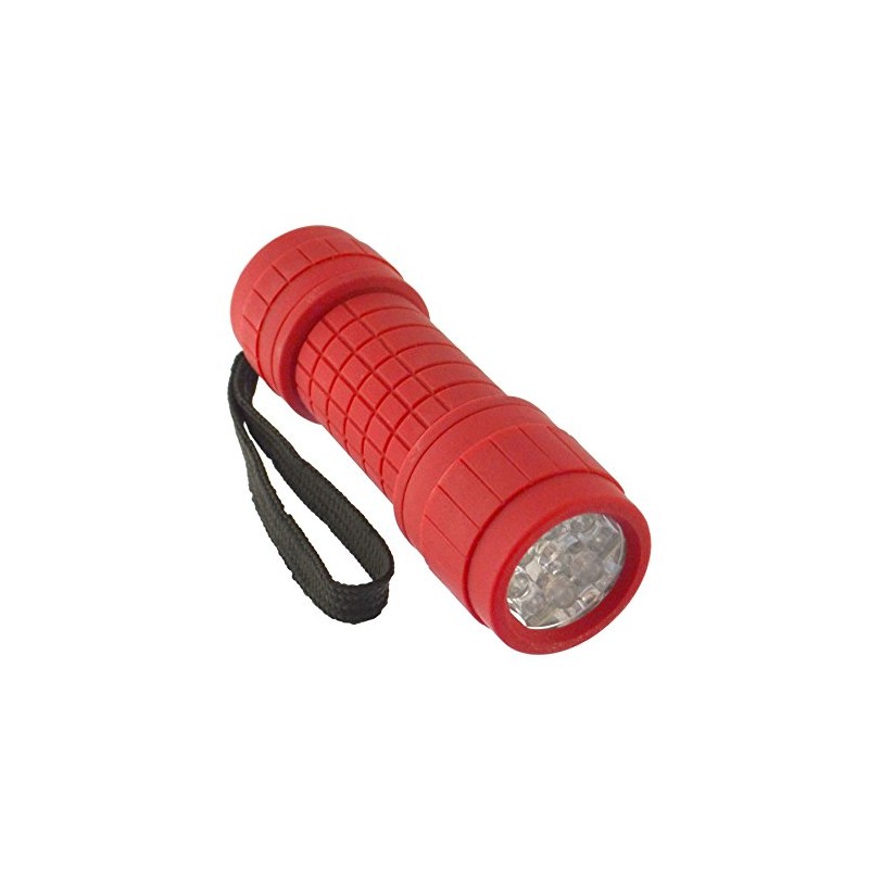 AB Tools 9 LED Red Torch Light Mini Flashlight Camping