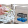 PARENCE soap Dispenser with Sponge, Schwamm, Grey and Transparent, L