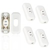 CYIOU 4 Pack Inline Switch White 250V/6Amp Lamp Switch Inline