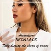 Aneneiceera Boho Layered Necklace Chain Gold Dove of Peace Pendant