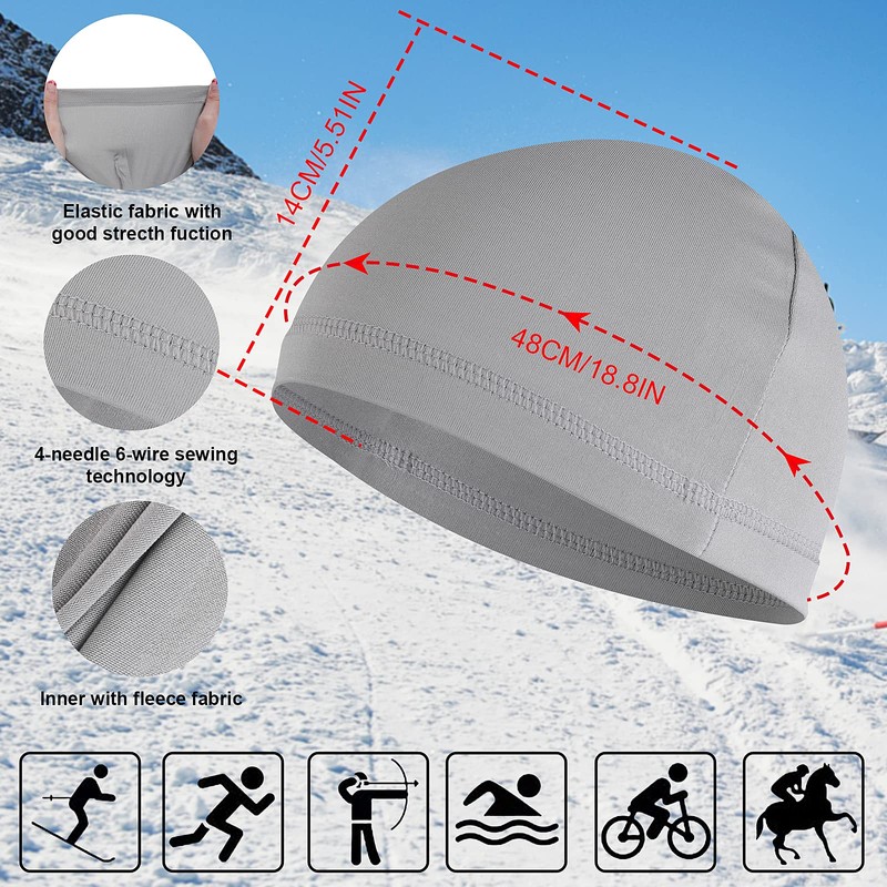Yolev 6 PCS Sets of Skull Cap Running Cap Sweat