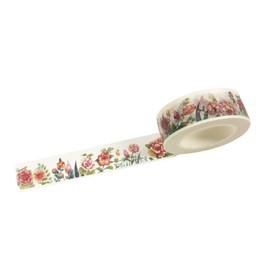 Wrapables Colorful Masking Tape, Floral Rose Garden Washi