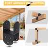 4 Pcs 4"x 4" Deck Post Caps Tie Brackets,Ineer Size(3.6"x