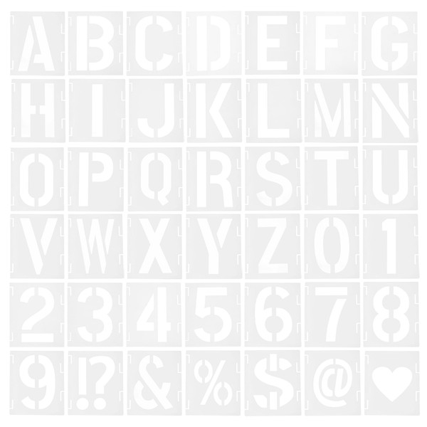 sourcing map 42pcs 1 Inch Letter Stencils Alphabet Number Stencil