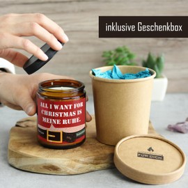 Lustige Weihnachts Duftkerze mit Spruch zu Weihnachten | Handgemacht in Berlin | In Geschenkbox | Originelle & Freche Weihnachts Geschenk Kerze Idee Deko Tischdeko Dekoration |Tanne
