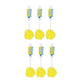 Generic SOL MAR Dishwashing Sponges with Handles 6 Pack Comfort Grip Handle 9-in. Scrub Sponges for Sparkling Clean Dishes Kitchen Home Commercial Resturant Cafes Hospital Bonus Trasva