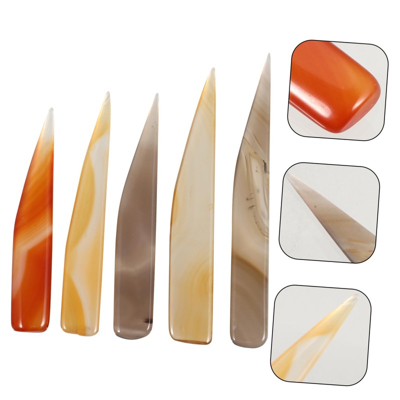 COHEALI Burnisher Set 5pcs Polishing Tools Jewelry Polishing Kit for