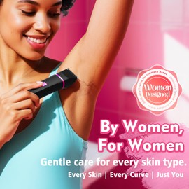 Risina 3-in-1 Bikini Trimmer for Women, Razors for Shaving, Body Shaver