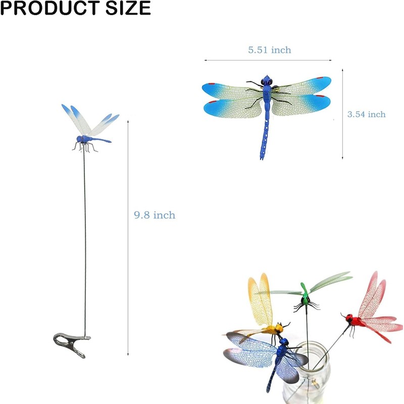 Little Syohe 8Pcs Dragonfly Clips Outdoor