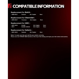 Torchbeam Heavy Duty Shock Absorber Strut for Saturn Outlook 2007-2010, Rear Left Right, OEM Replacement, Enhanced Damping Performance, Direct Bolt On Fit 349125 * 2