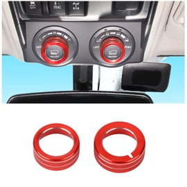 Hoolcar Terrain Feedback System Button Knob Cover Ring Trim Aluminum Alloy Accessory Trim for 2010-2020 Toyota 4Runner TRD, Red, 2Pcs