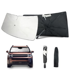 RASPILLERE Umbrella Sunshade for Hyundai Santa Fe 2025 Accessories, Foldable Windshield Cover Sun Shade Umbrella Sun Visor with UV Block Windshield and Heat Protection (for Hyundai Santa Fe 2024-2025)