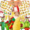 96 PCS Taco Mexican Fiesta Pre-Cut Temporary Tattoos for Kids