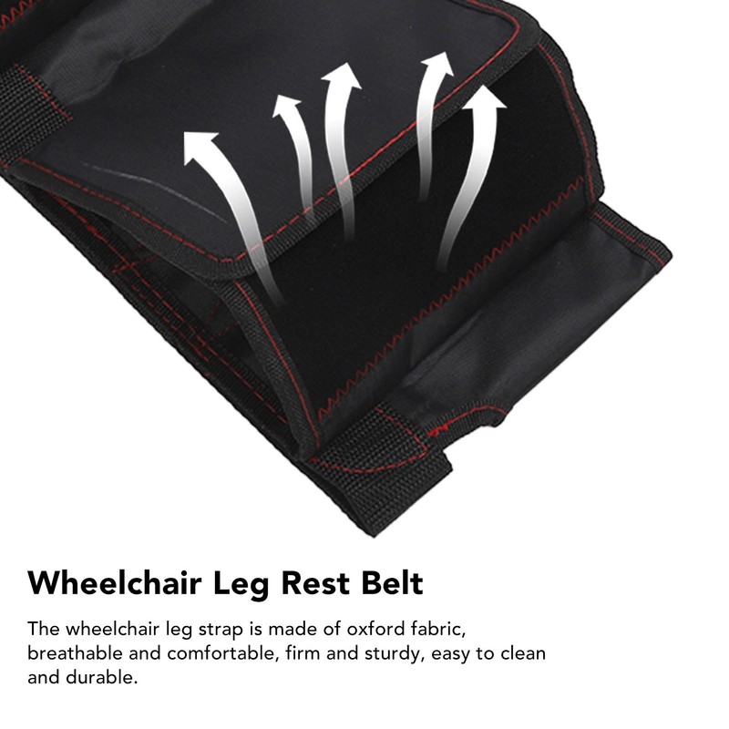 Wheelchair Leg Strap Black Wheelchair Foot Rest Restraint for Elderly