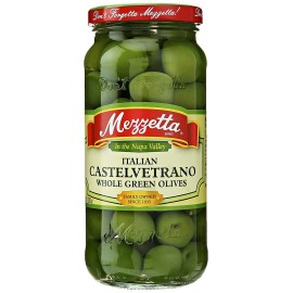 Mezzetta Italian Castelvetrano Whole Green Olives, 10 Oz