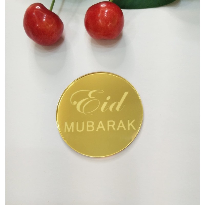 Eid Mubarak - Juego de 12 adornos de acrílico para