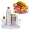 MATANA 2 Pack Clear Lazy Susan Turntable Shelf Organiser, 23cm