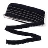 Cheriswelry 25 Yards Black Fringe Trim 25mm Polyester Fiber Fringe