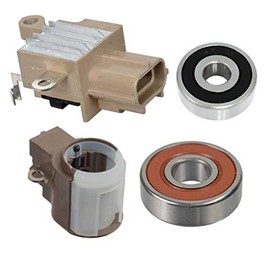 Alternator Rebuild Kit Compatible for Ford 2011-2018 Super Duty Diesel with Dual Alternators, Upper Unit with Denso 104210-2930 Option Regulator Brushes Bearings - 11622RK