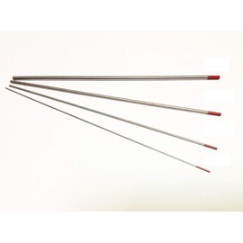 WeldingCity 4-pcs TIG Welding Tungsten Electrodes 2.0% (Red, EW-Th2) Assorted Diameter 0.040"-1/16"-3/32"-1/8" x 7"