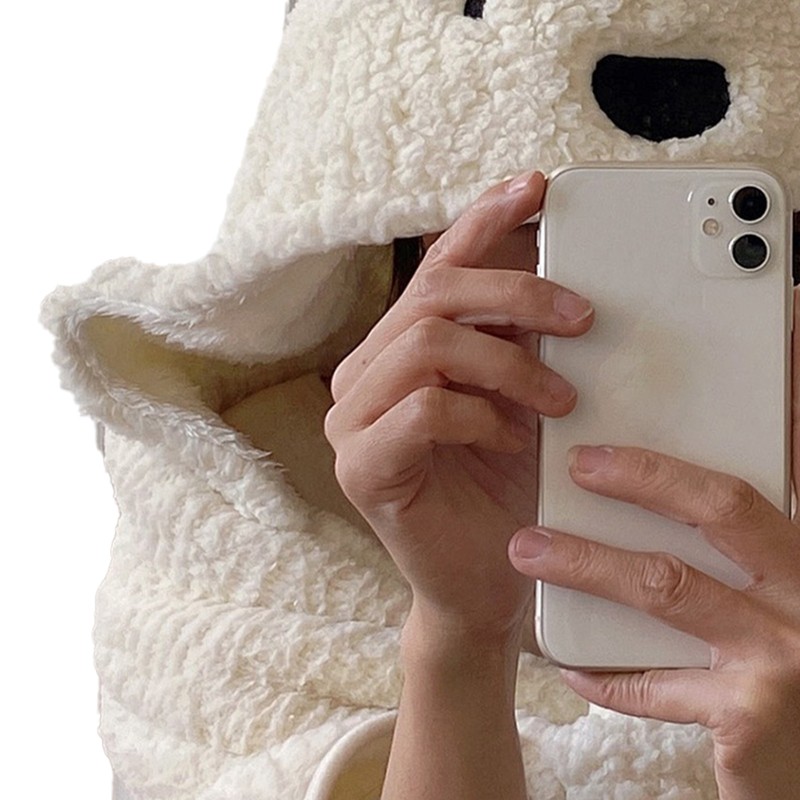 Winter Throw Blanket Cloak With Hood Thick Soft Plush Warm