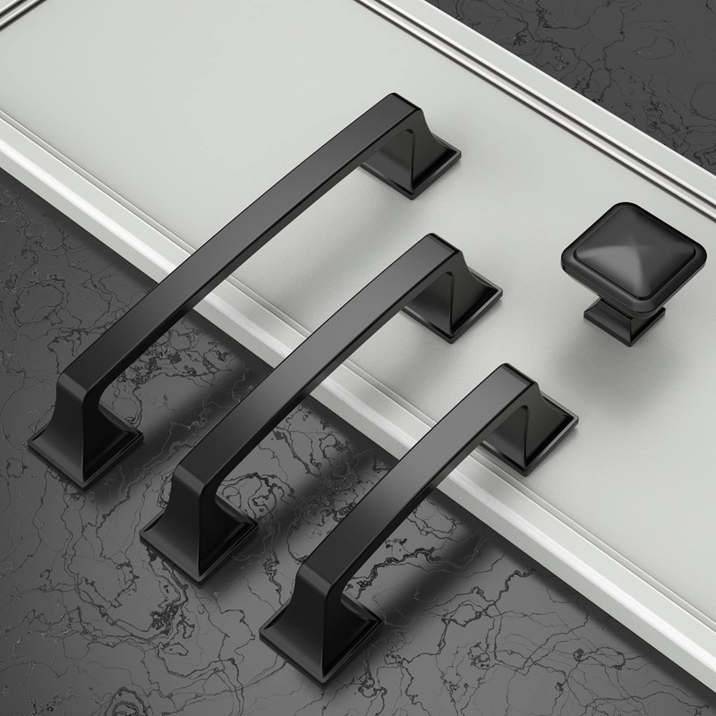 Asidrama 10 Pack 5 Inch(128mm) Kitchen Cabinet Handles, Matte Black