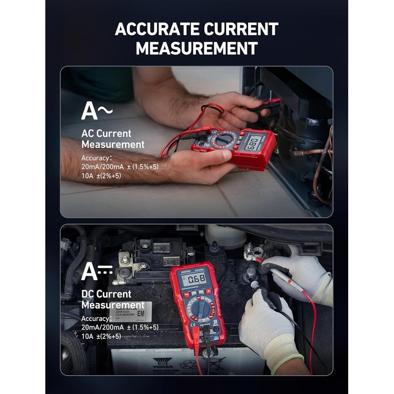 AstroAI Digital Multimeter Voltage Tester, TRMS 2000 Counts Volt Meter;