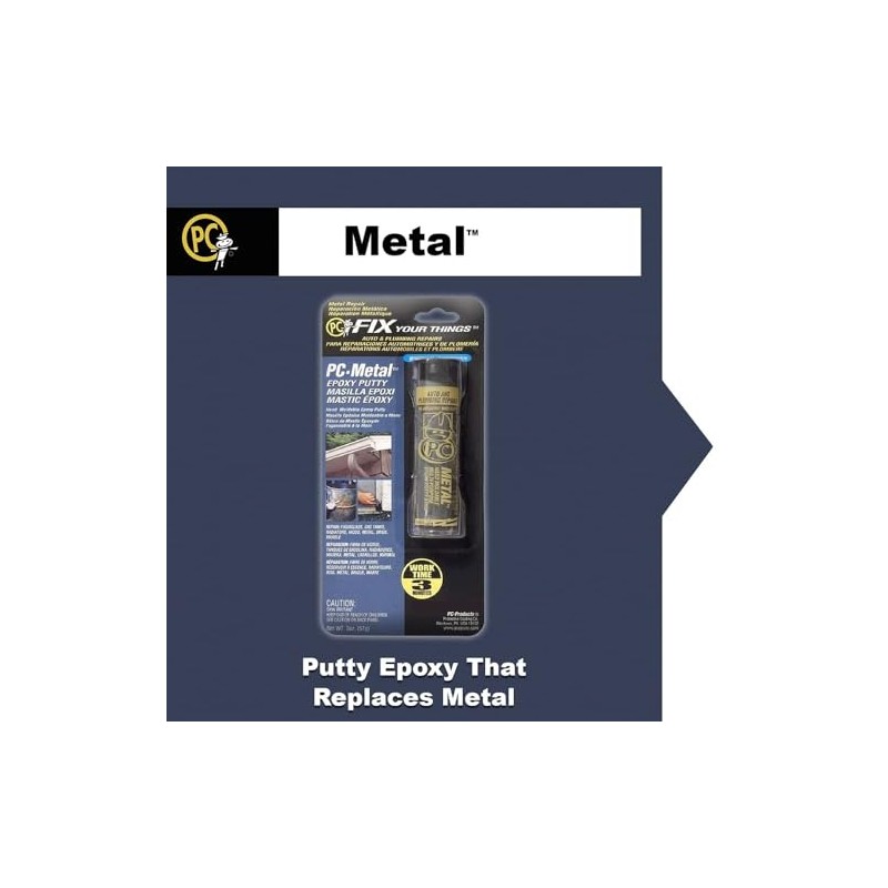 PC Products PC-Metal Epoxy Putty, 2 oz Stick, 3-Pack, Dark