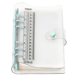 A6 A5 6-Holes Colorful PVC Cover Round Ring View Binder with Snap Button Closure File Folder for Loose Leaf Sheet Protectors Notebook Refill (Skyway, A6 Combo)